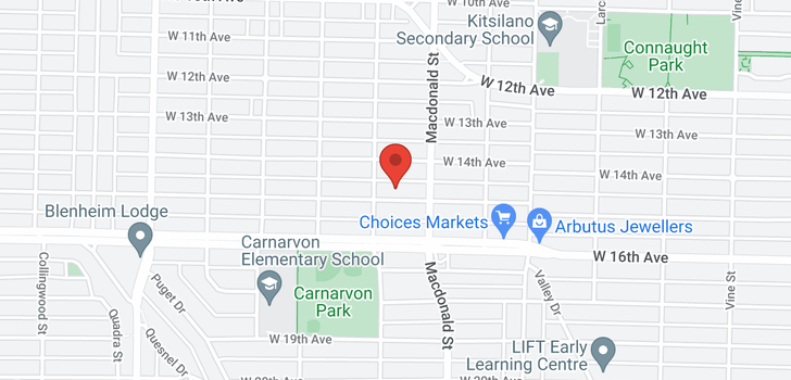 map of 2861 W 15TH AVENUE